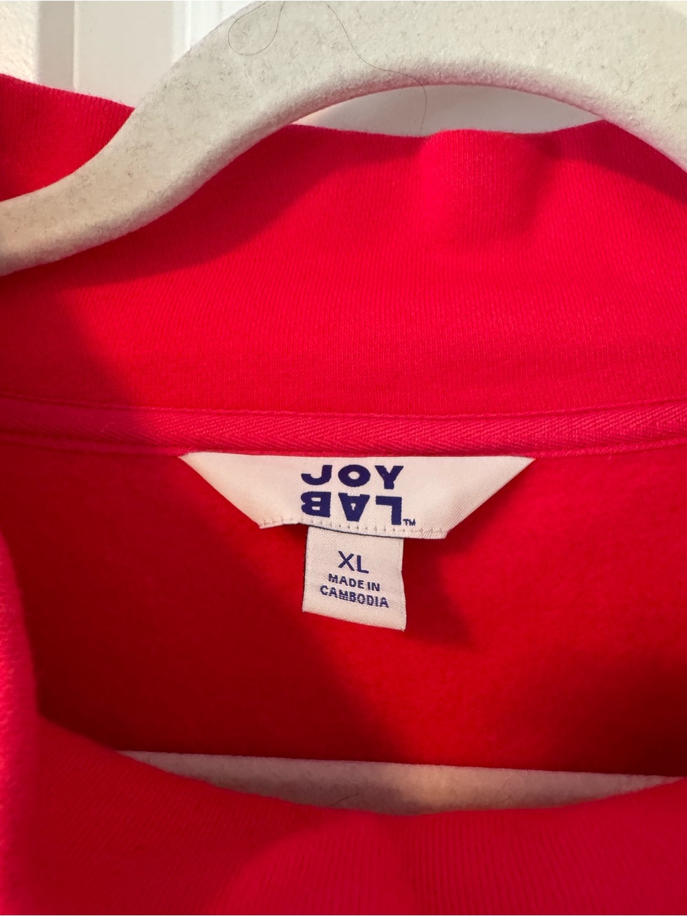 JoyLab Hot Pink Mockneck Sweatshirt - Picture 2 of 3